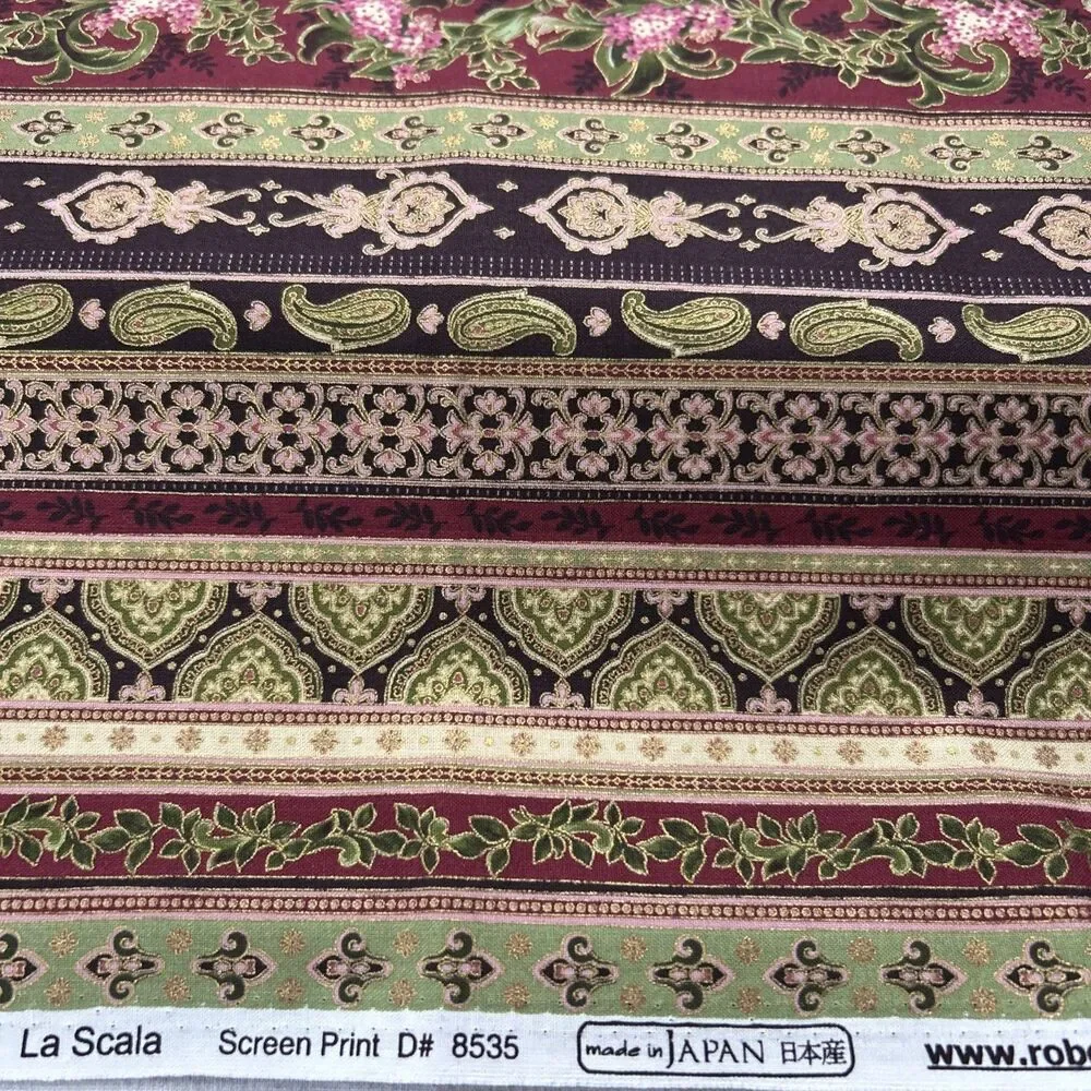 La Scala for Robert Kaufman Cotton Quilting Fabric D8535 Paisley Floral 2 Y